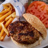 Viand Turkey Burger. · House blend spices, ground turkey. Served with pickle and cole slaw.