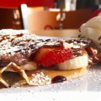 Crazy Crepe · Nutella, strawberries, sliced banana.