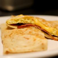 Basic Breakfast Crepe · Scrambled eggs, American cheese.
