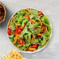 Classic Salad · (Vegetarian) Mixed greens, cherry tomatoes, cucumber, and red onions tossed with balsamic dr...