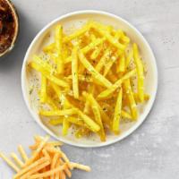 Cheese Shuffle Fries · (Vegetarian) Potato fries cooked until golden brown and garnished with truffle oil and parme...