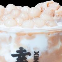 Taro Boba Milk · fresh taro, handmade taro boba, organic whole mile