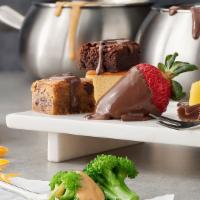 3-Course Fondue Night In · Includes your choice of cheese fondue to share, one salad per person, your choice of chocola...
