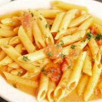 Penne With Vodka Sauce · Try with spring peas for an additional charge.