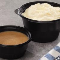 Mashed Potatoes & Gravy · Fluffy mashed potatoes, served with or without brown gravy.  Large side is served with the g...