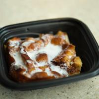 Bread Pudding · Our freshly-baked bread pudding, with or without vanilla ice cream.