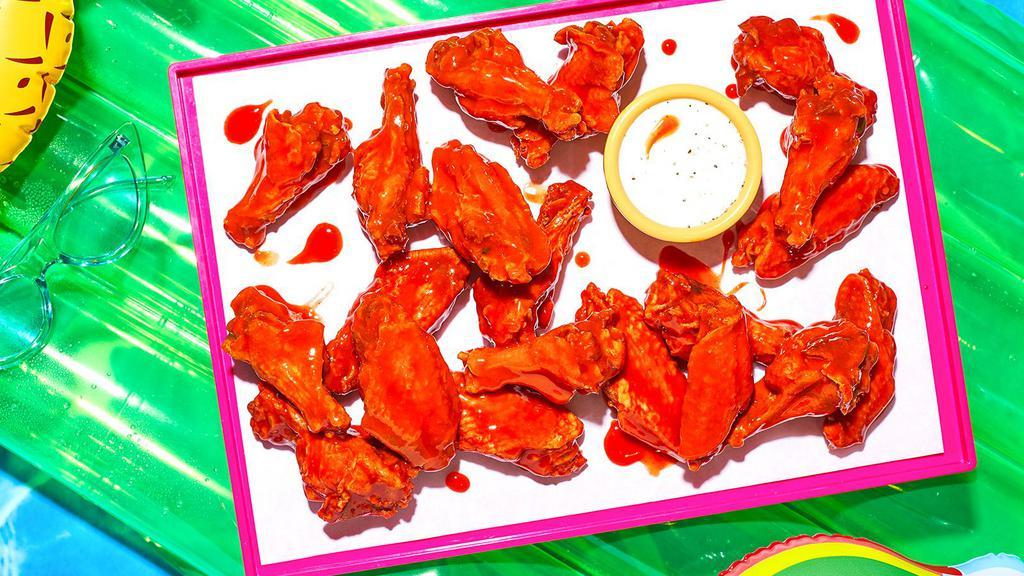 20 Wings · 20 crispy fried bone-in chicken wings in your choice of sauce