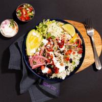 Carnitas Pork Bowl · Braised pork bowl with your choice of base and toppings. Make the burrito bowl of your dreams!