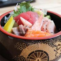 Chirashi · Assorted fish on top of the sushi rice.