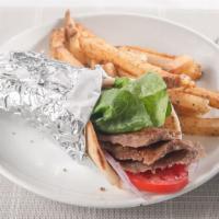 Lamb Gyro · Seasoned ground lamb, slowly roasted, and sliced to order from our custom verticle rotisseri...