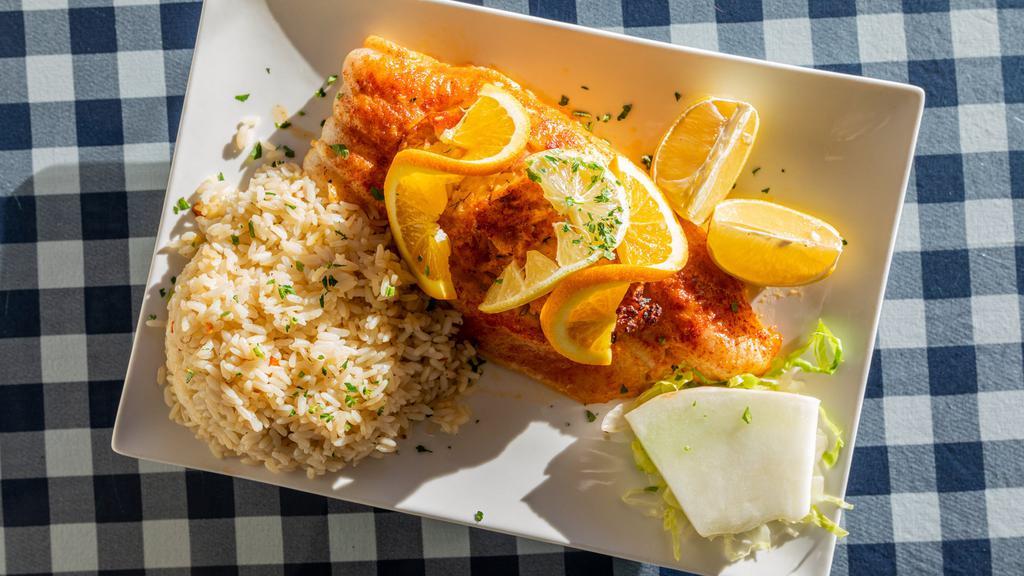 Broiled Filet Of Sole Platter · Served with lemon butter sauce.