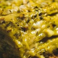 Pesto Lasagne · pistachio pesto, bechamel sauce, pecorino