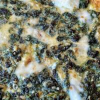 Spinach · mozzarella, spinach, cream, shallots, aged scamorza, parmigiano