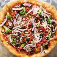 Veggie Pizza With Marinara Sauce (Sicilian 16