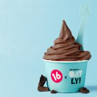 Oatly Chocolate Frozen Yogurt · Chocolate lovers, prepare to be delighted. This chocolatey 16 Handles x Oatly oatmilk soft s...