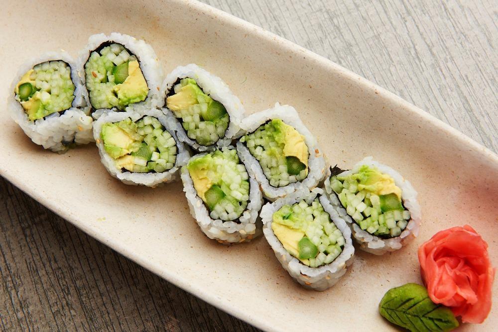 Aac Roll · Avocado, asparagus and cucumber.