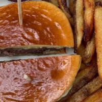 Burger Maison (Exclusive Item) · Brioche, Caramelized Onions, Raclette, Pommes Frites
