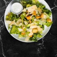 Romaine Dictator · (Vegetarian) Romaine lettuce, house croutons, and parmesan cheese tossed with Caesar dressing.