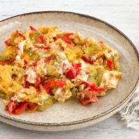 California Omelette · Fresh scrambled eggs served with avocado, sharp jack cheese and chunky salsa. Our platters c...