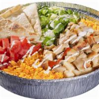 Chicken Platter · Platters are served with one white sauce and one red sauce. Regular platters are served with...