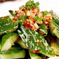 Spicy Vinaigrette Cucumber / 酸辣黃瓜 · Spicy. The most popular cucumber salad in China with black vinegar garlic dressing.