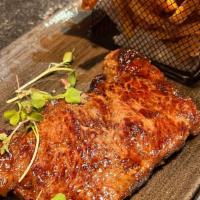 Churrasco Frites · seared steak, guajillo steak sauce, seasoned fries
