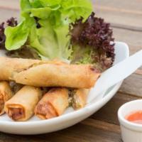 Buffalo Chicken Rolls · Crispy fried egg roll stuffed with a delicious mix of grilled chicken and classic Buffalo sa...