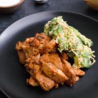 Bbq Chicken & Cheesy Broccoli Low Carb · Baked diced chicken thighs brushed with our signature chipotle BBQ sauce, served with jasmin...
