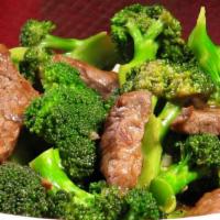 Beef With Broccoli · Comes with white rice.