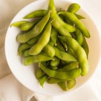 Steamed Soy Beans (Edamame) · Served with sea salt