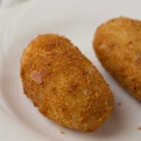 Potato Croquettes · Mashed potatoes stuffed with mozzarella cheese, then fried.