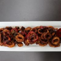 Balsamico · fried calamari, sausage, cherry peppers, balsamic