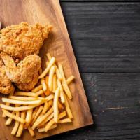 Chicken Wings With French Fries · Freshly prepared Crispy Chicken wings, served with a side of fries.