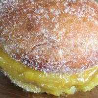 Bola De Berlim - Doce De Ovos · Traditional Portuguese Donut filled with Egg Custard