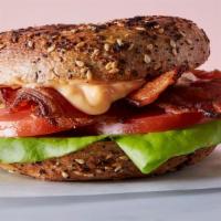 Black Seed Blt · Bacon, Lettuce, Tomato & Spicy Mayo on a Wood-Fired Bagel