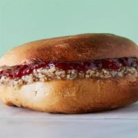 Ab&J · House Made Almond Butter & Jam on a Wood-Fired Bagel {contains nuts}