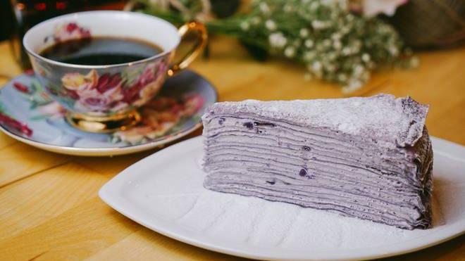 Purple Yam Mille Crepe Cake 紫薯千层蛋糕 · 
