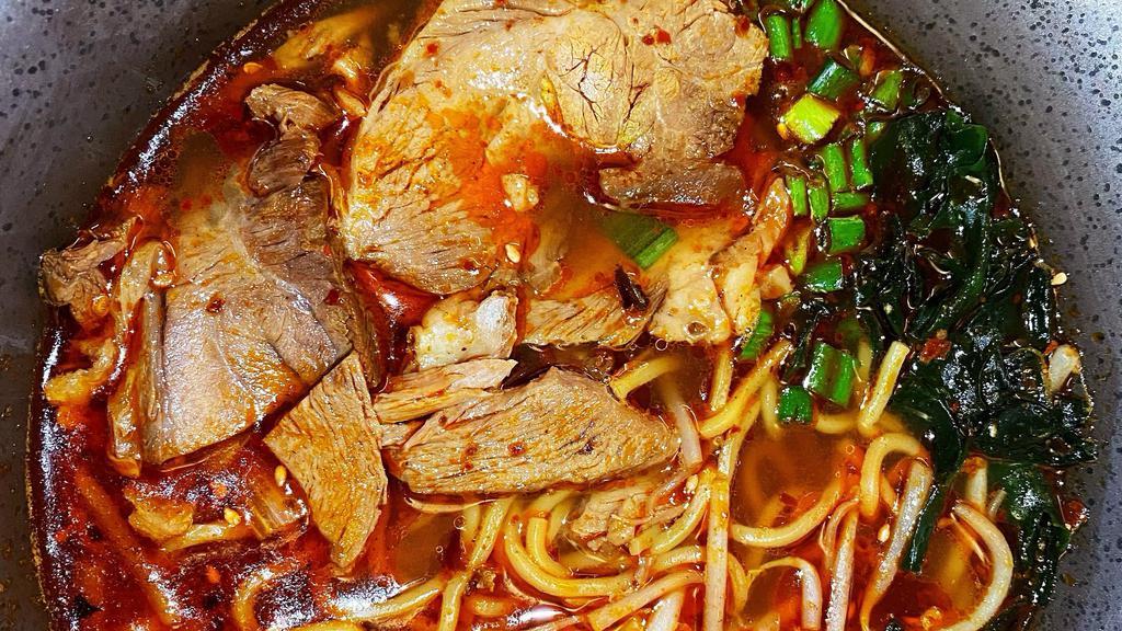 Spicy & Tingly Beef Noodle Soup 麻辣牛肉汤面 · 