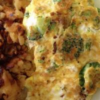 Vegetable Omelette · Choice of 1: spinach, mushrooms or broccoli.
