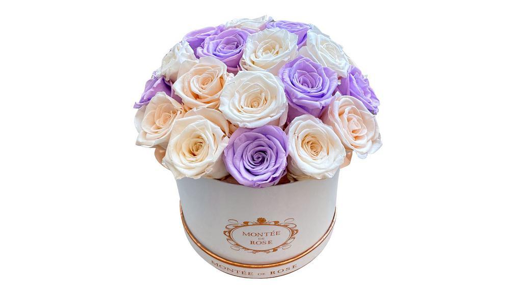 Lilac Dome · All arrangements in this collection also come with a luxury organic rose tea box.