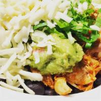 Vegetarian Burrito Bowl · No tortilla. Includes rice, black beans, guacamole, sour cream, cheese and lettuce, served w...
