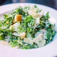 Kale Caesar Salad · A mix of romaine and kale with croutons and house made dressing.