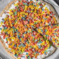 Fruity Pebbles Pie · Sweet dough baked with marshmallow fluff, topped with fruity pebbles and served with our fam...