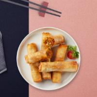 Spring It On · Deep-fried vegetables spring roll. Served with plum sauce.