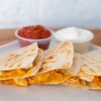 Chipotle Chicken Quesadilla · Grilled Chicken, Shredded Cheese Mix and Chipotle Mayo
