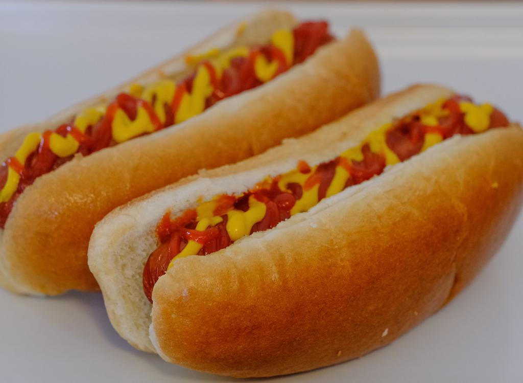 Hot Dog · All-beef kosher hot dog topped with your choice of ketchup, mustard, spicy mustard, relish and/or sauerkraut