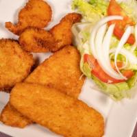 Fried Seafood Platter (Combo) · Choice of combo flounder/shrimp/clams with fries.