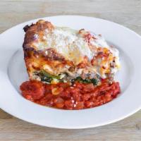 Lasagna · Italian Sausage, Broccoli Rabe, Trio of Cheese, marinara