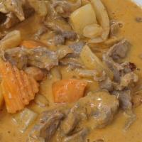 Masaman Curry · Coconut milk, onion, potato, carrot and peanut.