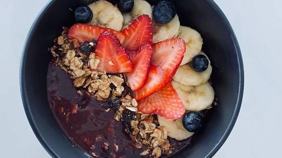 Acai Bowl · Acai, granola, banana and berries.